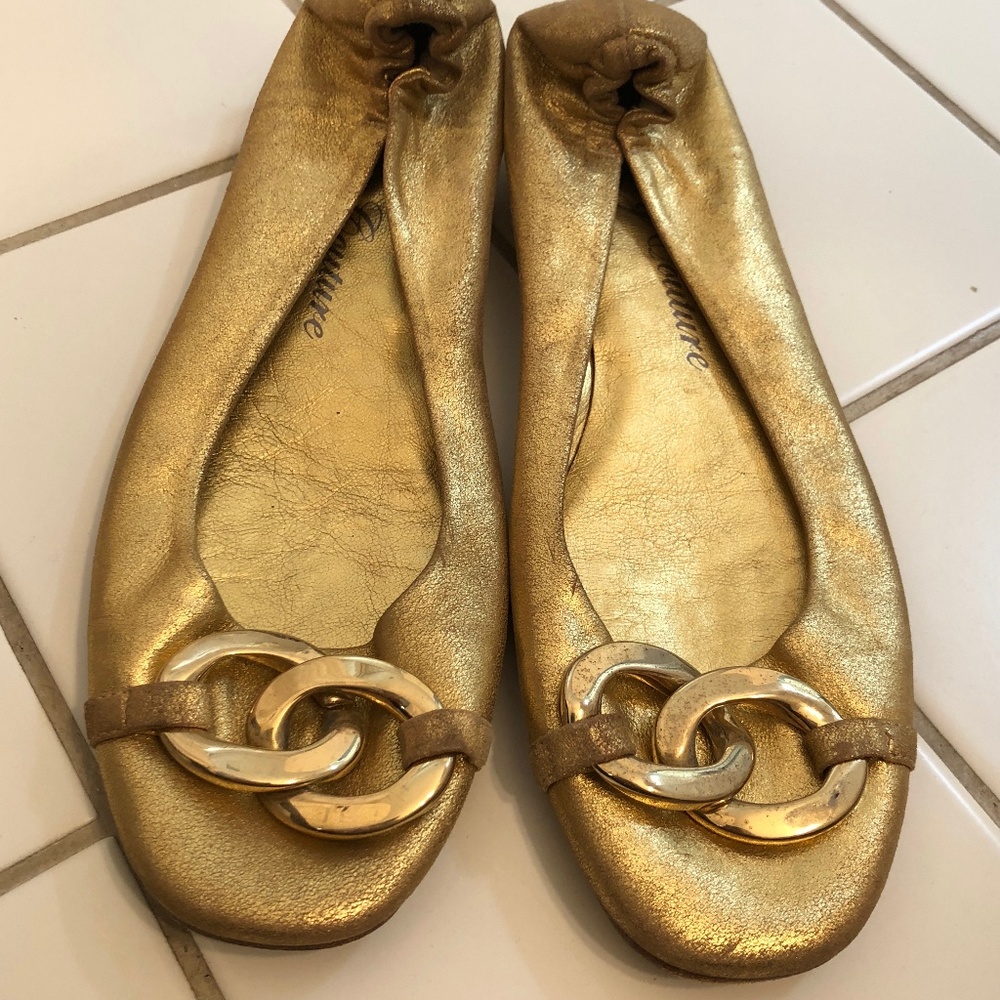 Juicy Couture Gold Hardware Flats